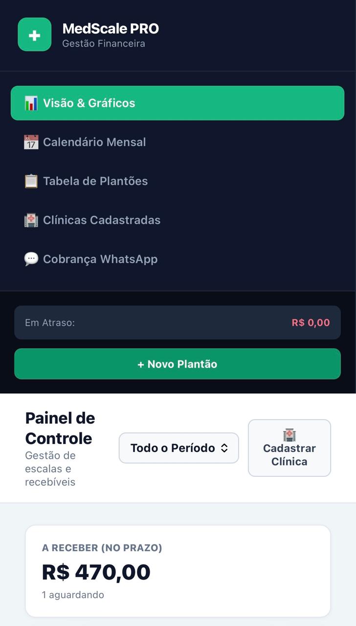 Aplicativo MedScale PRO aberto no celular